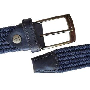 Gianfranco Ferré Milano Stretch Woven Belt Navy Blue Made in Italy Size M